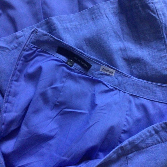 Periwinkle Blue Harve Benard Linen Blend Skirt Size 8 - Picture 2 of 3